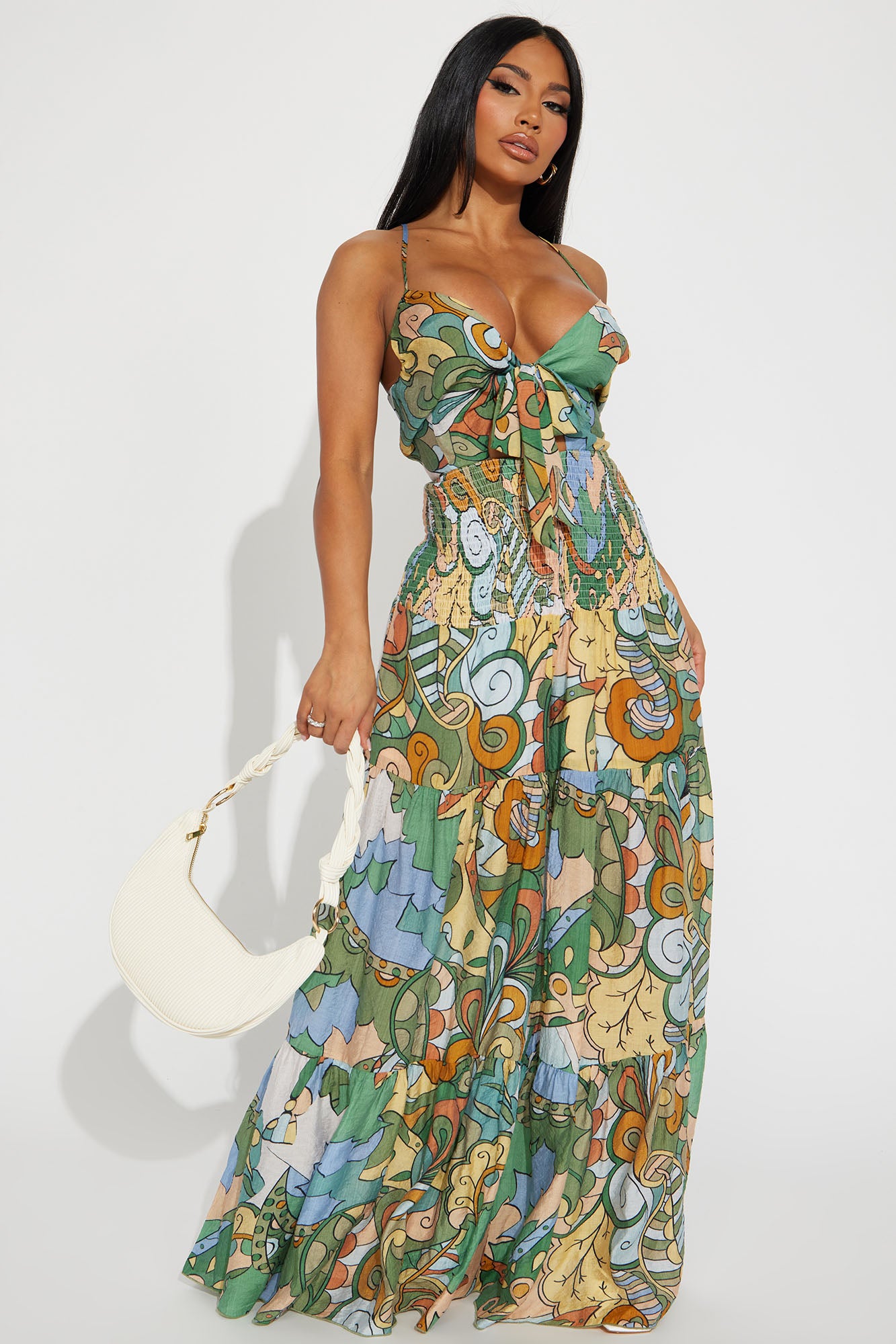 Printed jumpsuit dress on sale