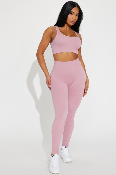 Yasmine Lounge Legging Set Pink Fashion Nova Matching Sets