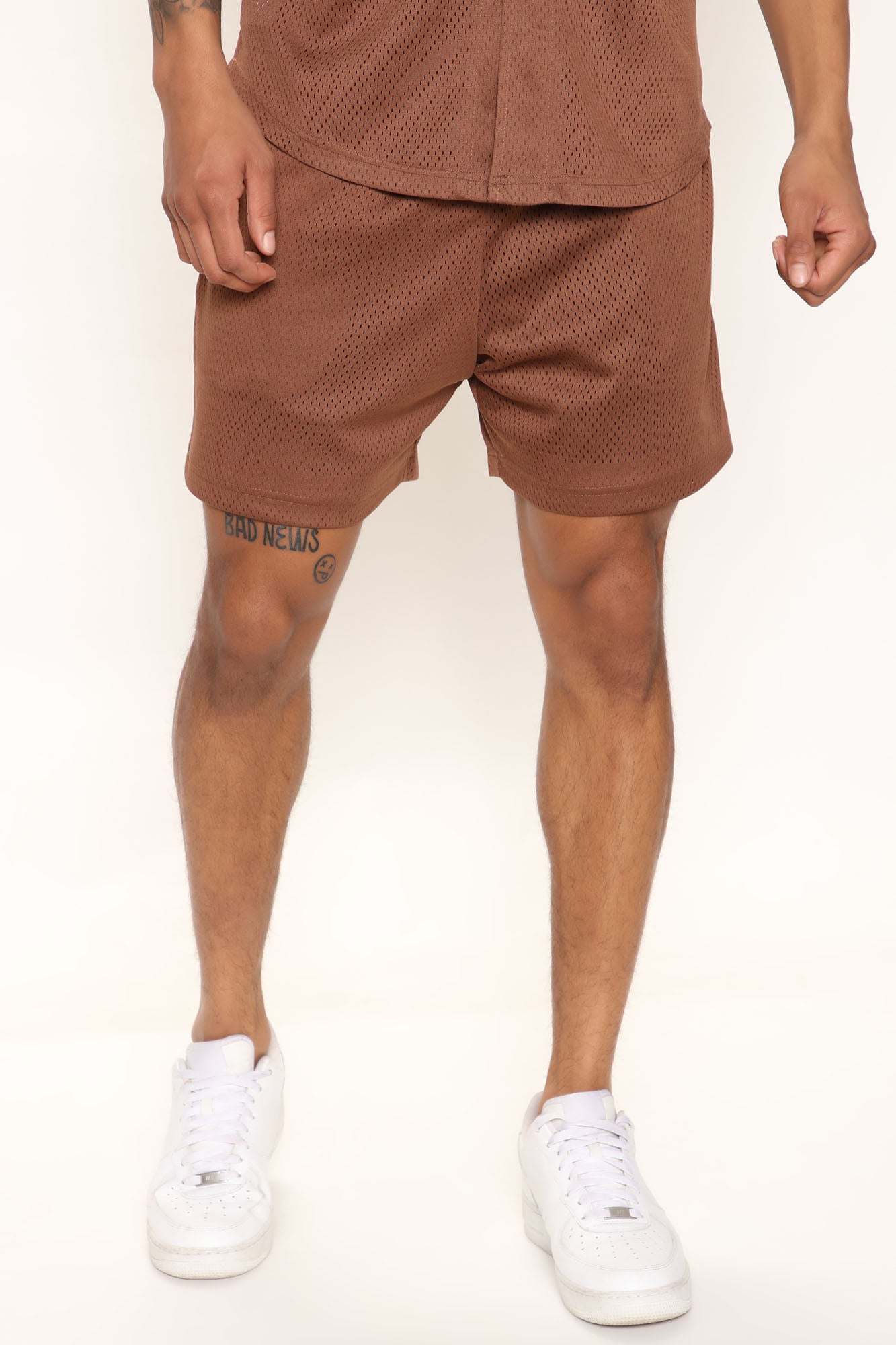 Winners Circle Mesh Shorts Brown