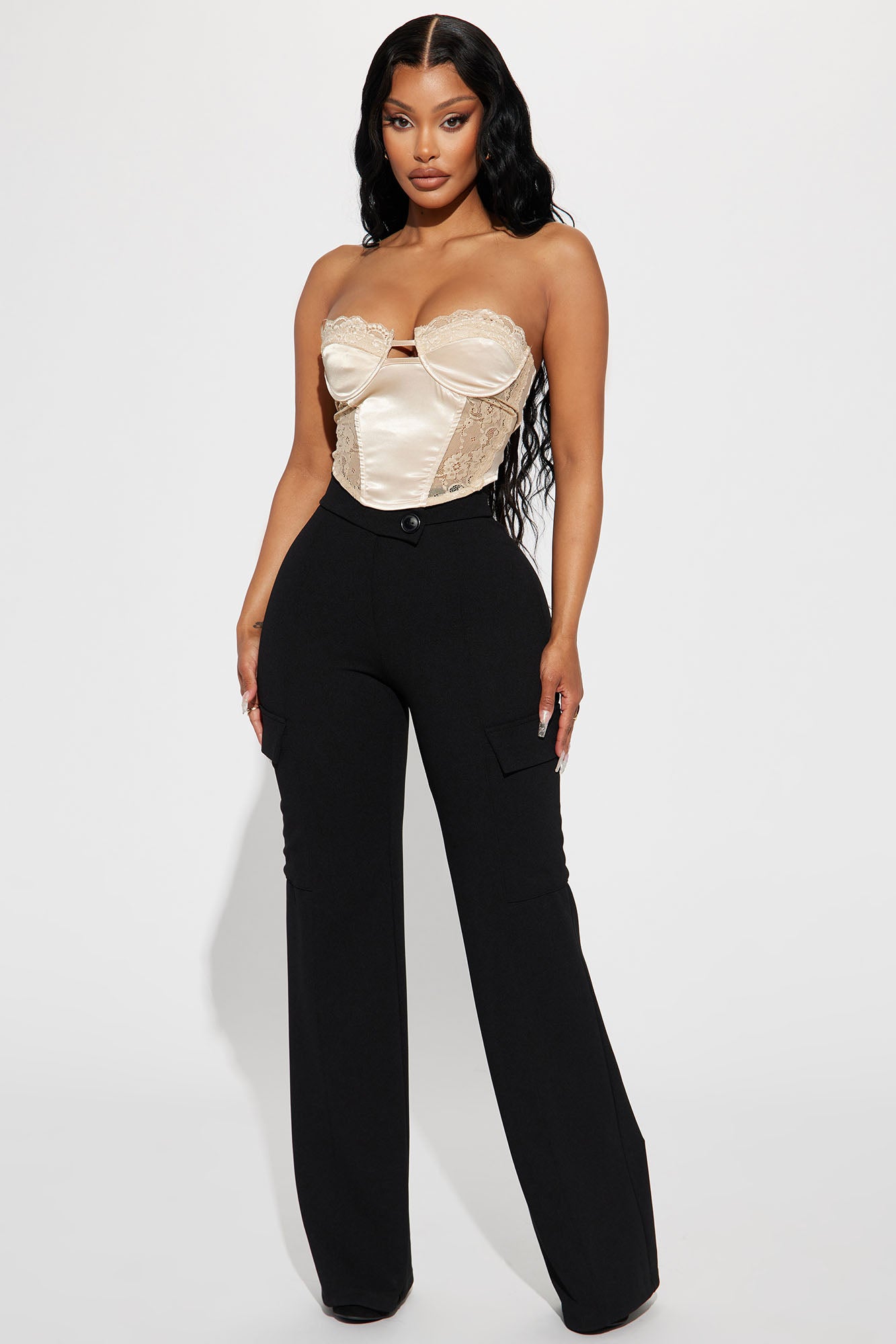 Office black pants top