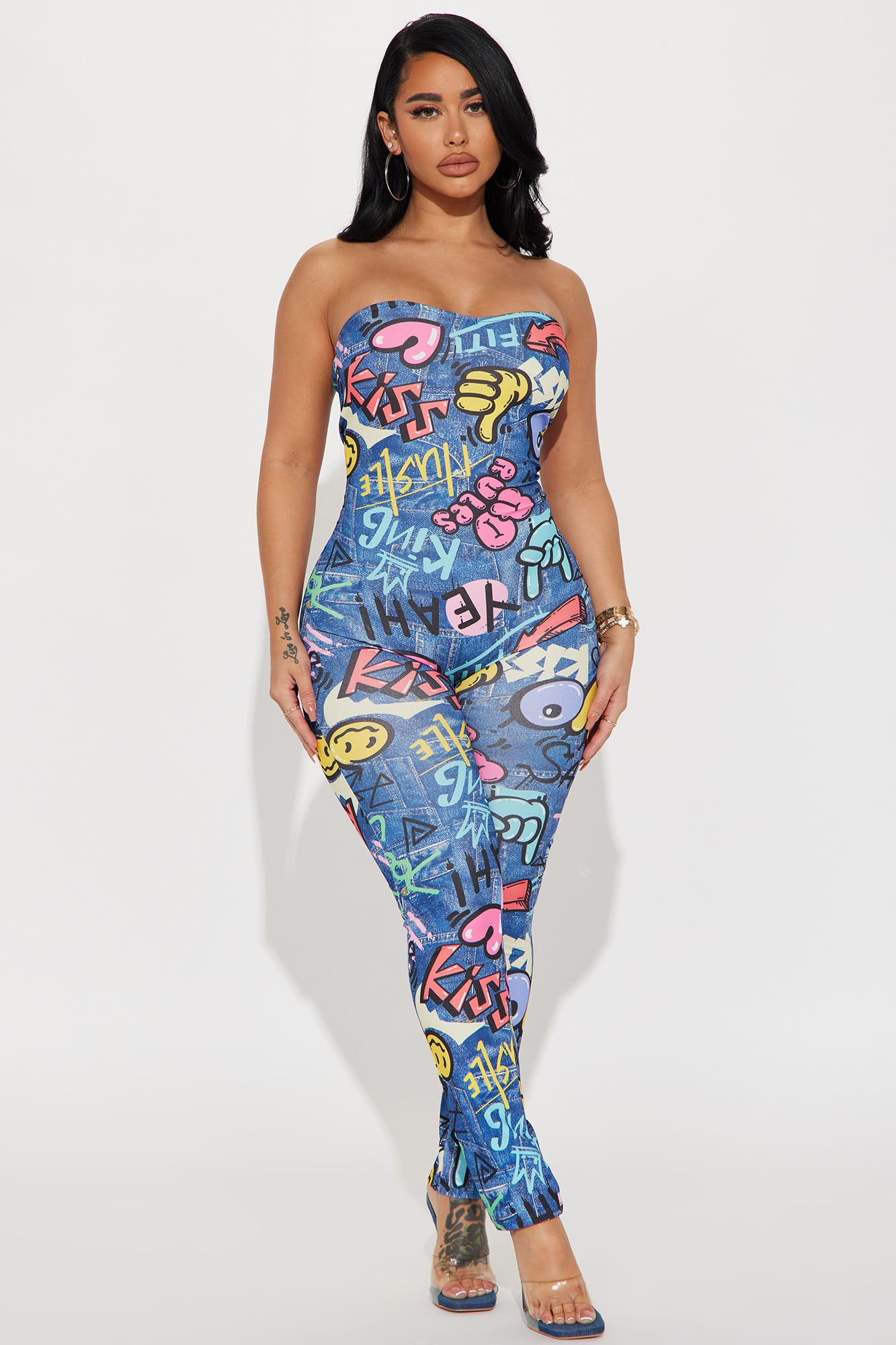 Strapless outlet capri romper