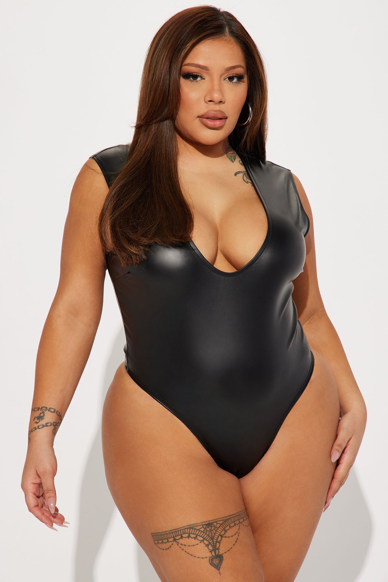 Pu bodysuit hot sale