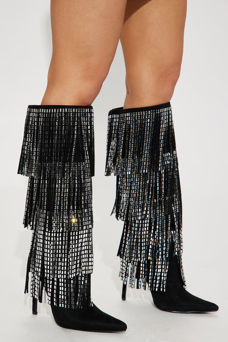 Fringe boots hotsell