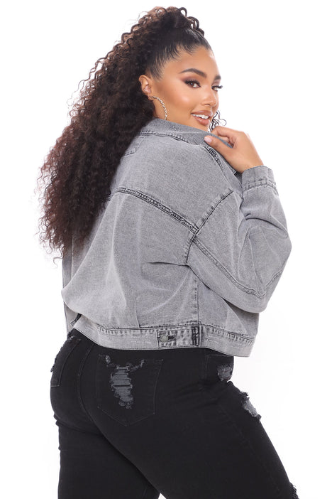 Fashion nova plus size top jean jacket