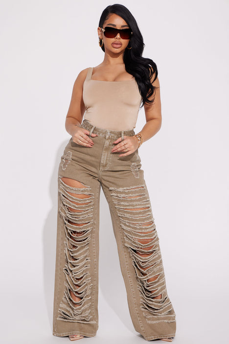Big ripped jeans top