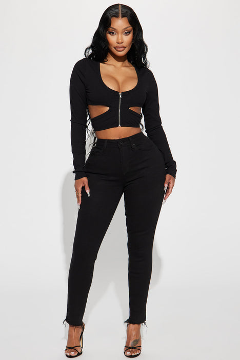 Just For You Stretch Skinny Jeans Black