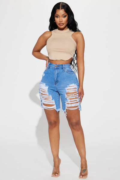 Shorts with rips in the back sale fashion nova