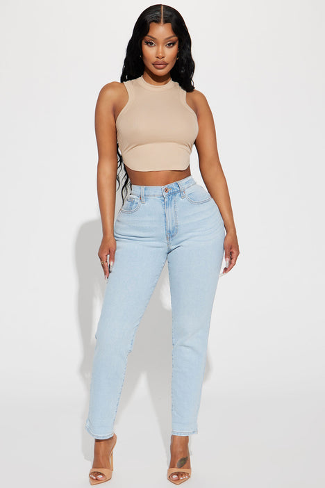 Nova 90's Stretch Mom Jean - Light Wash, Fashion Nova, Jeans