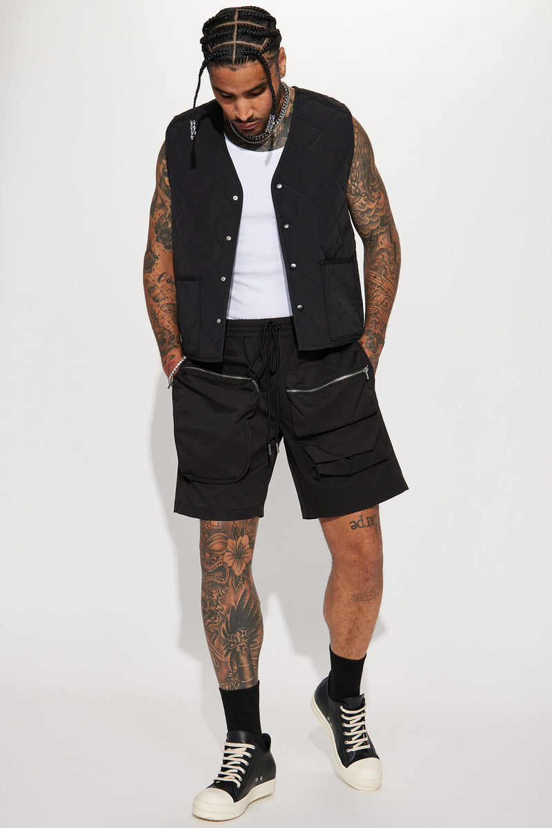 Starstruck Utility Cargo Shorts - Black | Fashion Nova, Mens Shorts ...