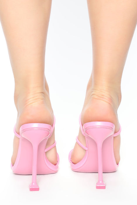 Get Over It Heeled Mules Pink
