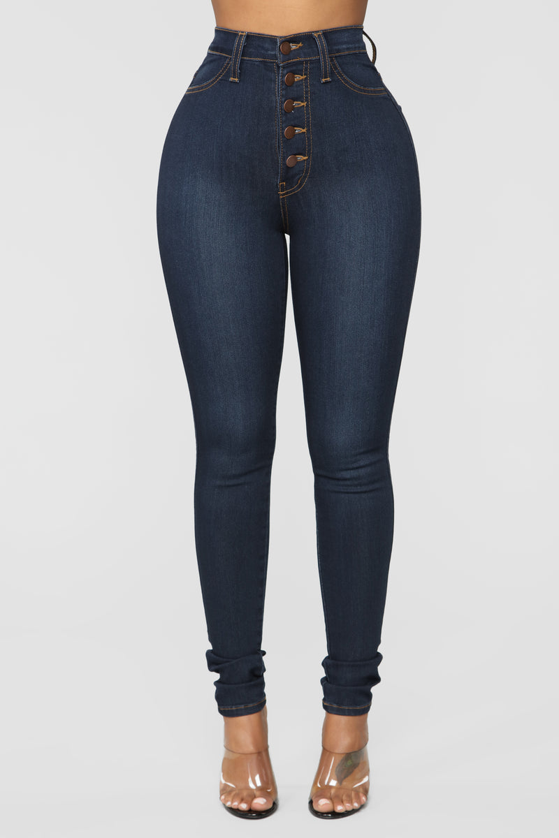 Classic Button Up Skinny Jeans - Dark Denim | Fashion Nova, Jeans ...