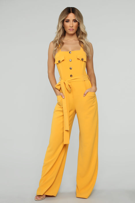Janeska Wide Leg Jumpsuit Yellow