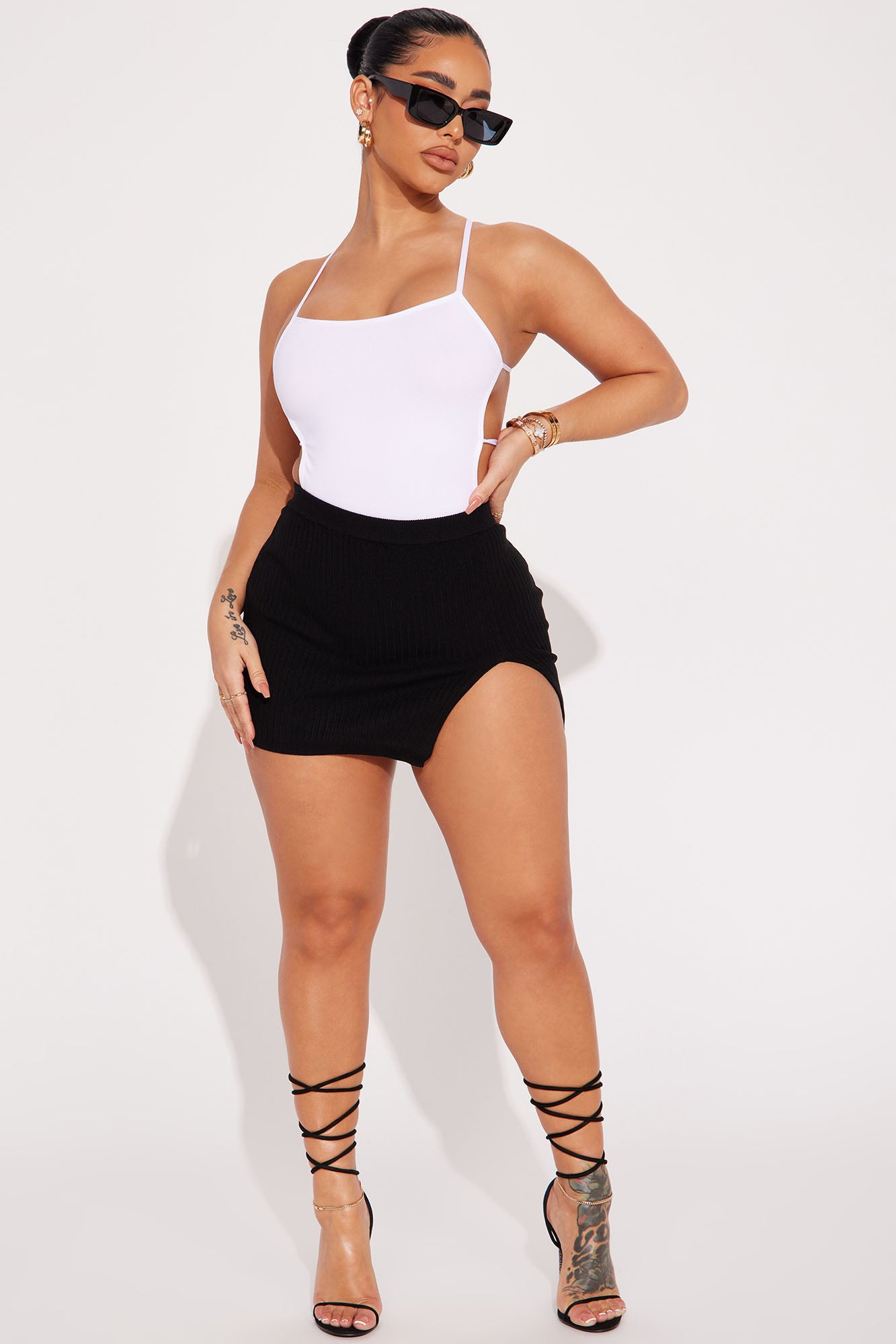 Black mini outlet skirt fashion nova