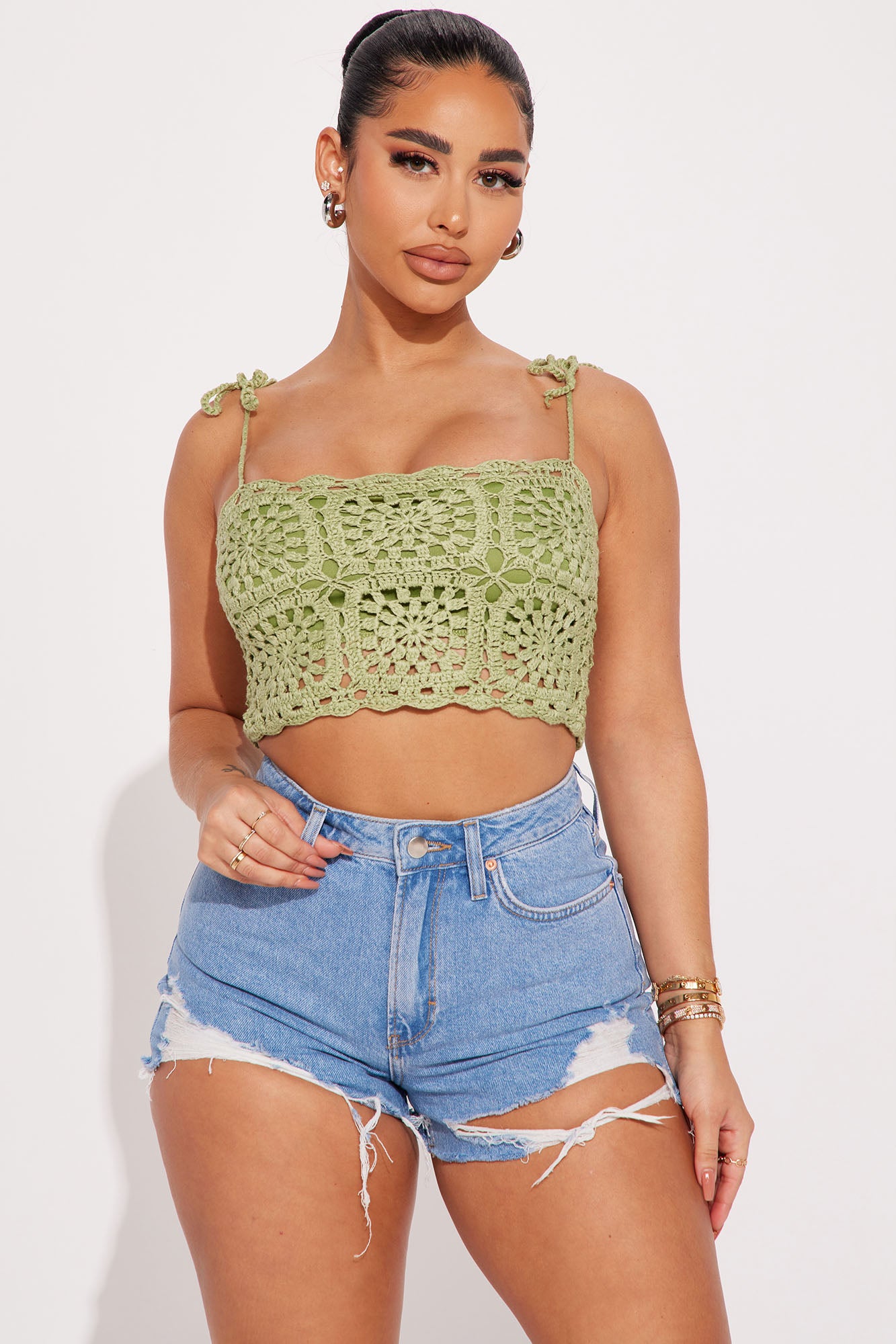 Fashion nova crochet top clearance