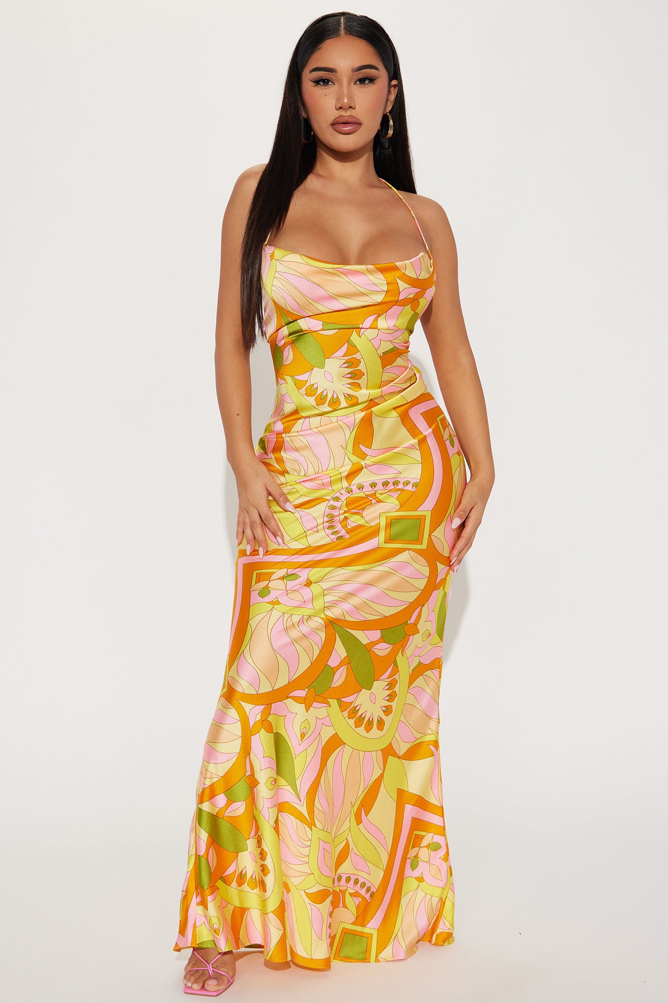 Fashion nova yellow floral dress clearance