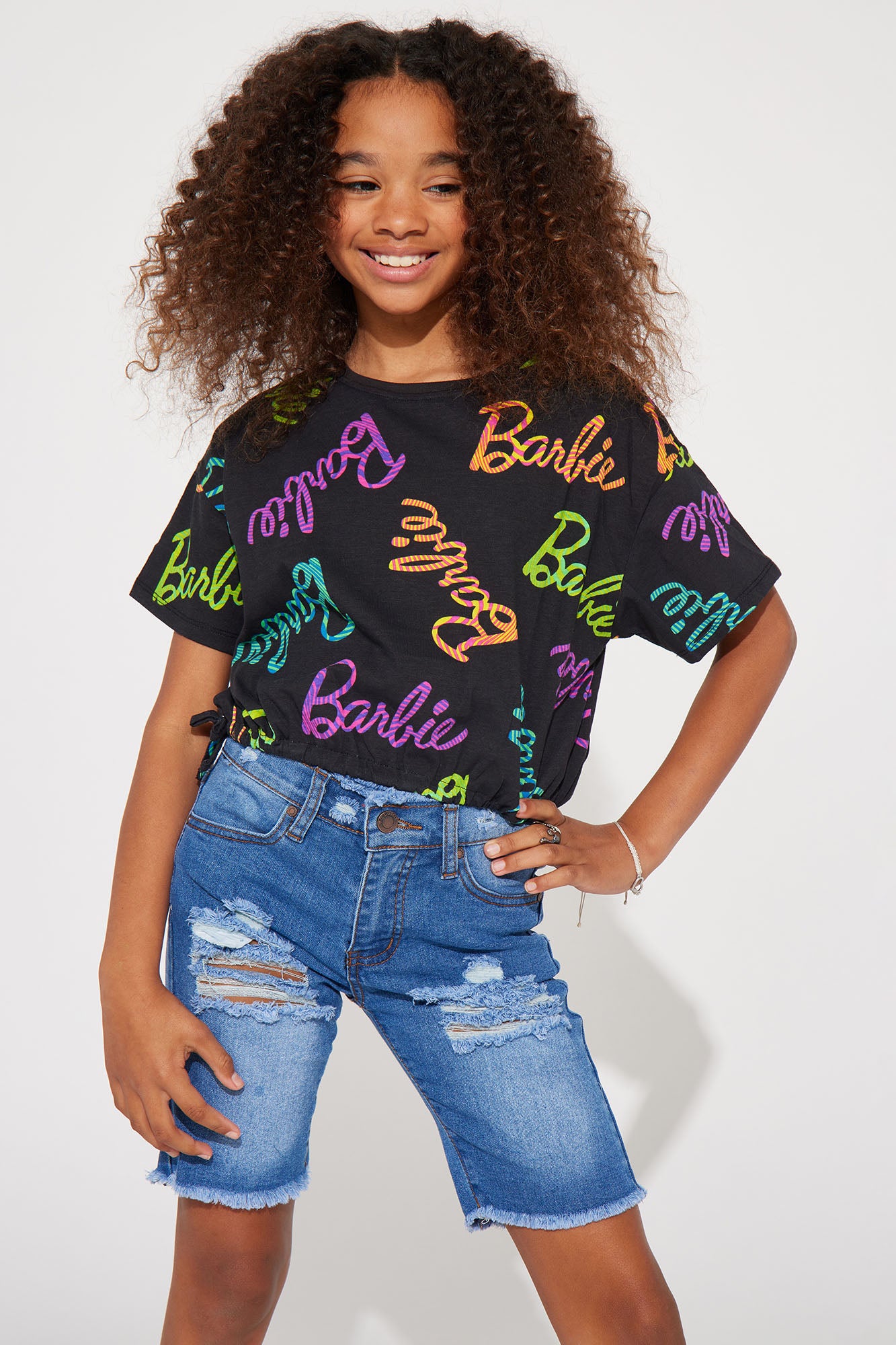 Black barbie crop top clearance
