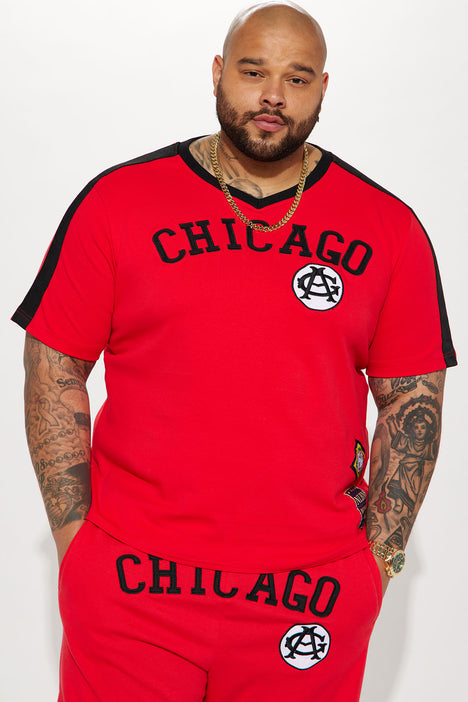 Men's Chicago American Giants Baseball Jersey in Red Size 3XL by Fashion Nova