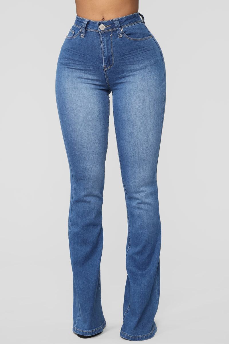 Jodie High Rise Flare Jeans - Medium Blue Wash | Fashion Nova, Jeans ...