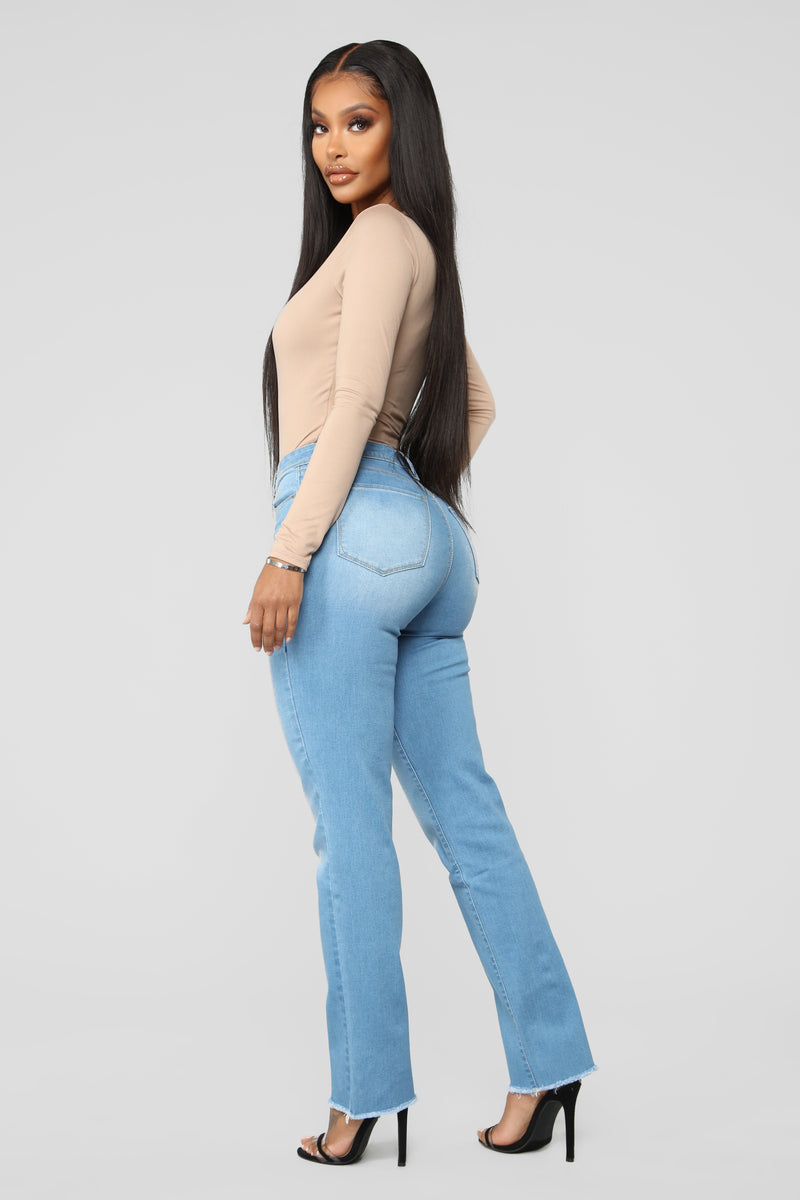 Alexa Frayed Mom Jeans - Light Blue Wash | Fashion Nova, Jeans ...