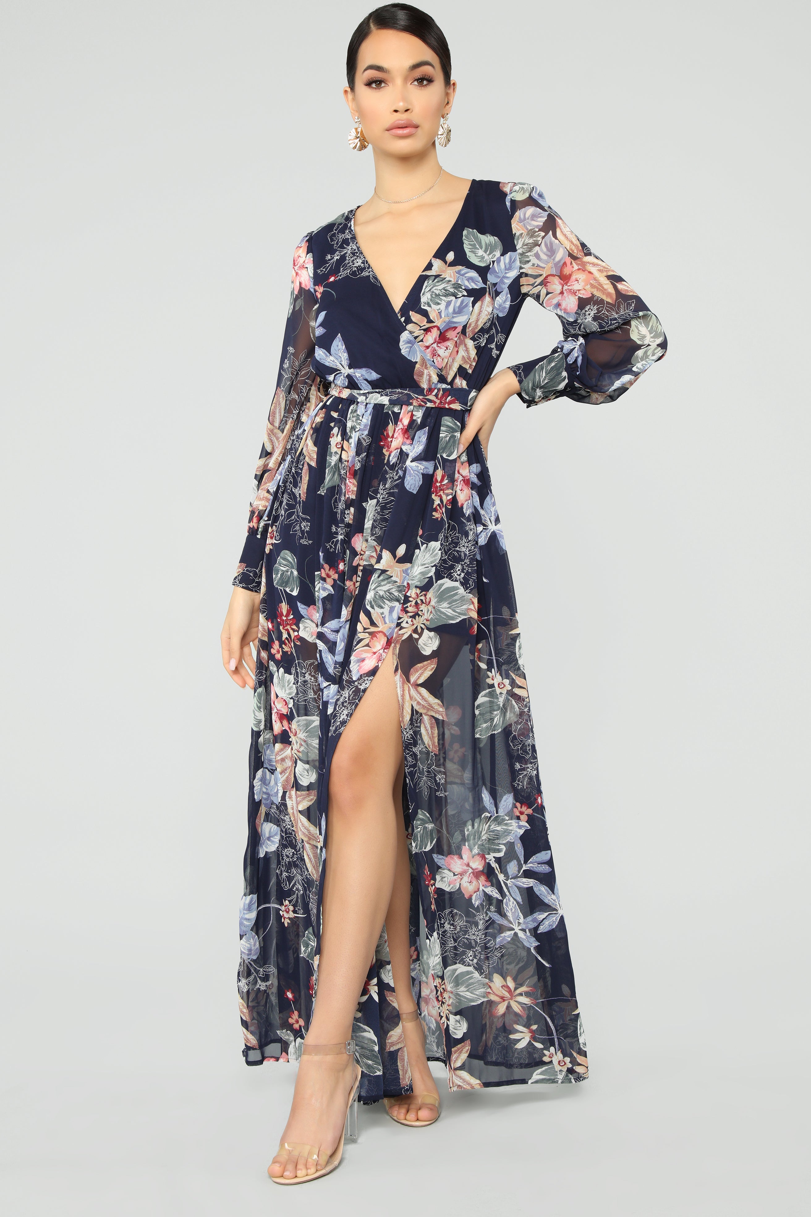 The Moment I Knew Maxi Dress Navy Floral