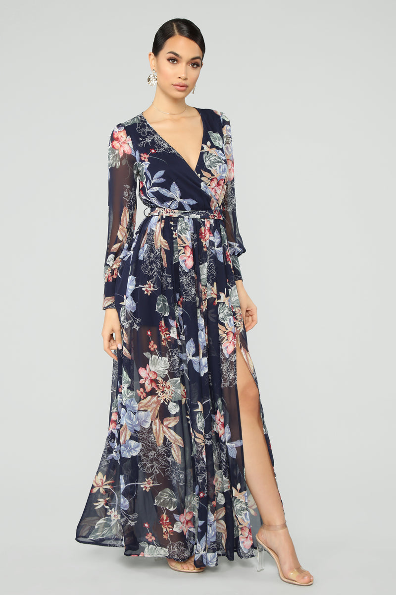 The Moment I Knew Maxi Dress - Navy Floral | Fashion Nova, Dresses ...