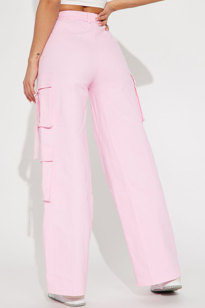 Michelle Wide Leg Cargo Pant - Pink | Fashion Nova, Pants | Fashion Nova