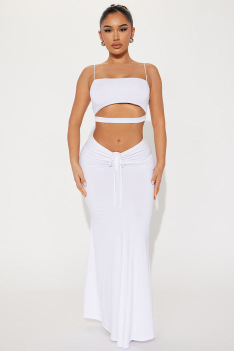 All You Wanted Maxi Skirt White Fashion Nova Skirts Fashion