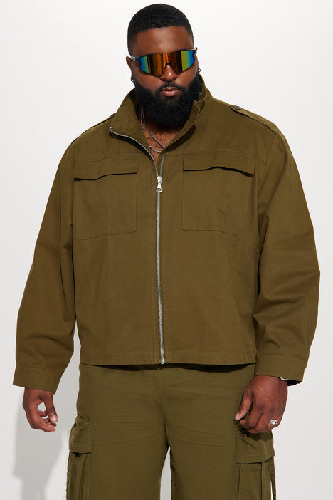 Only Better Twill Military Jacket Olive Fashion Nova Mens