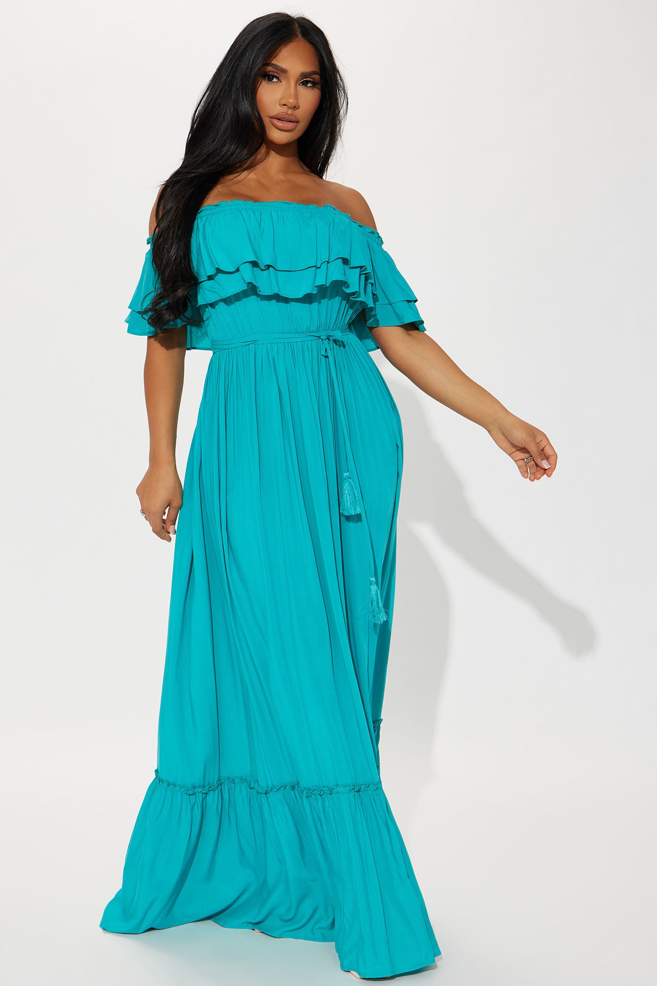 Caribbean Beauty Maxi Dress Turquoise Fashion Nova Dresses