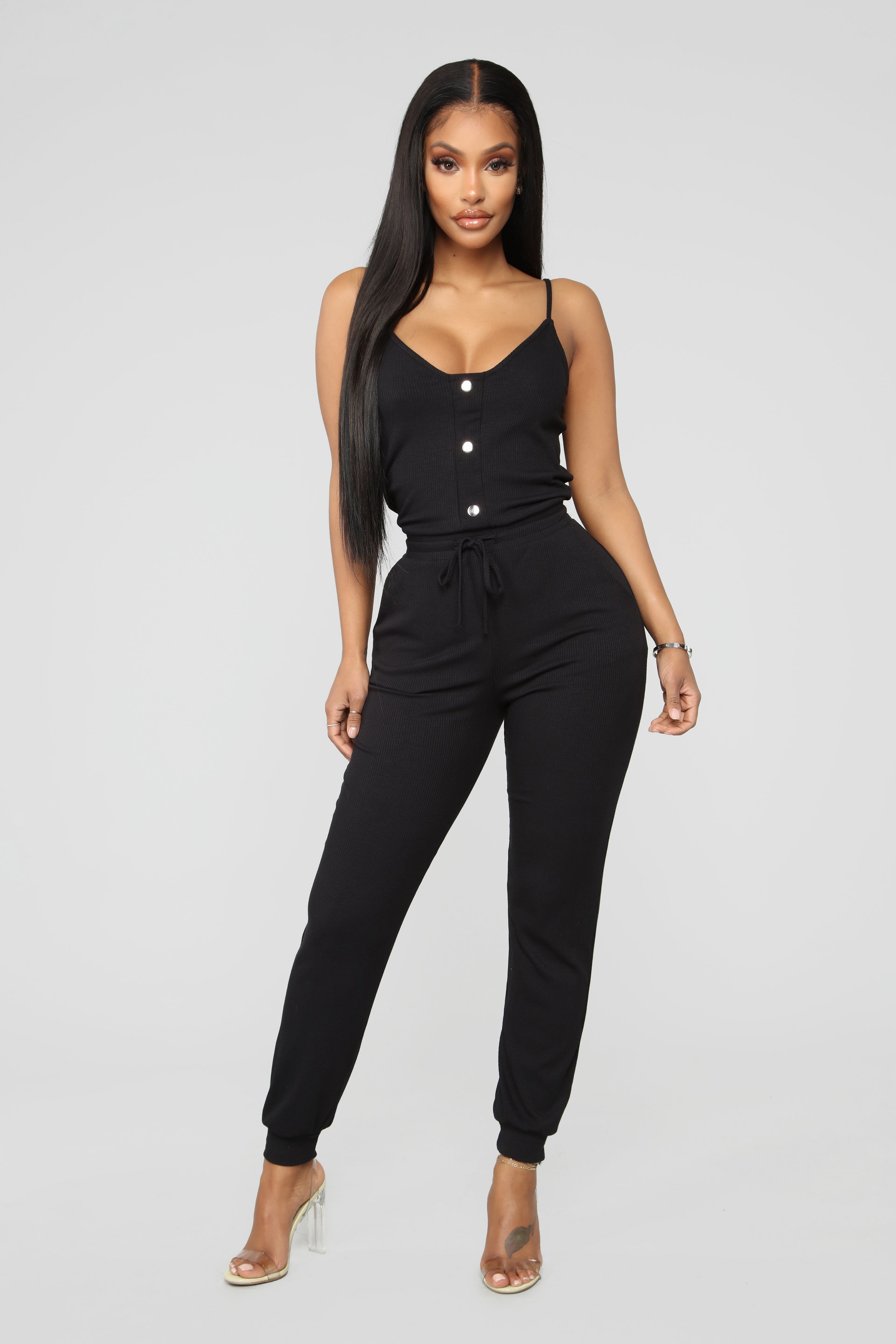 I m Into Convenience Jogger Jumpsuit Black