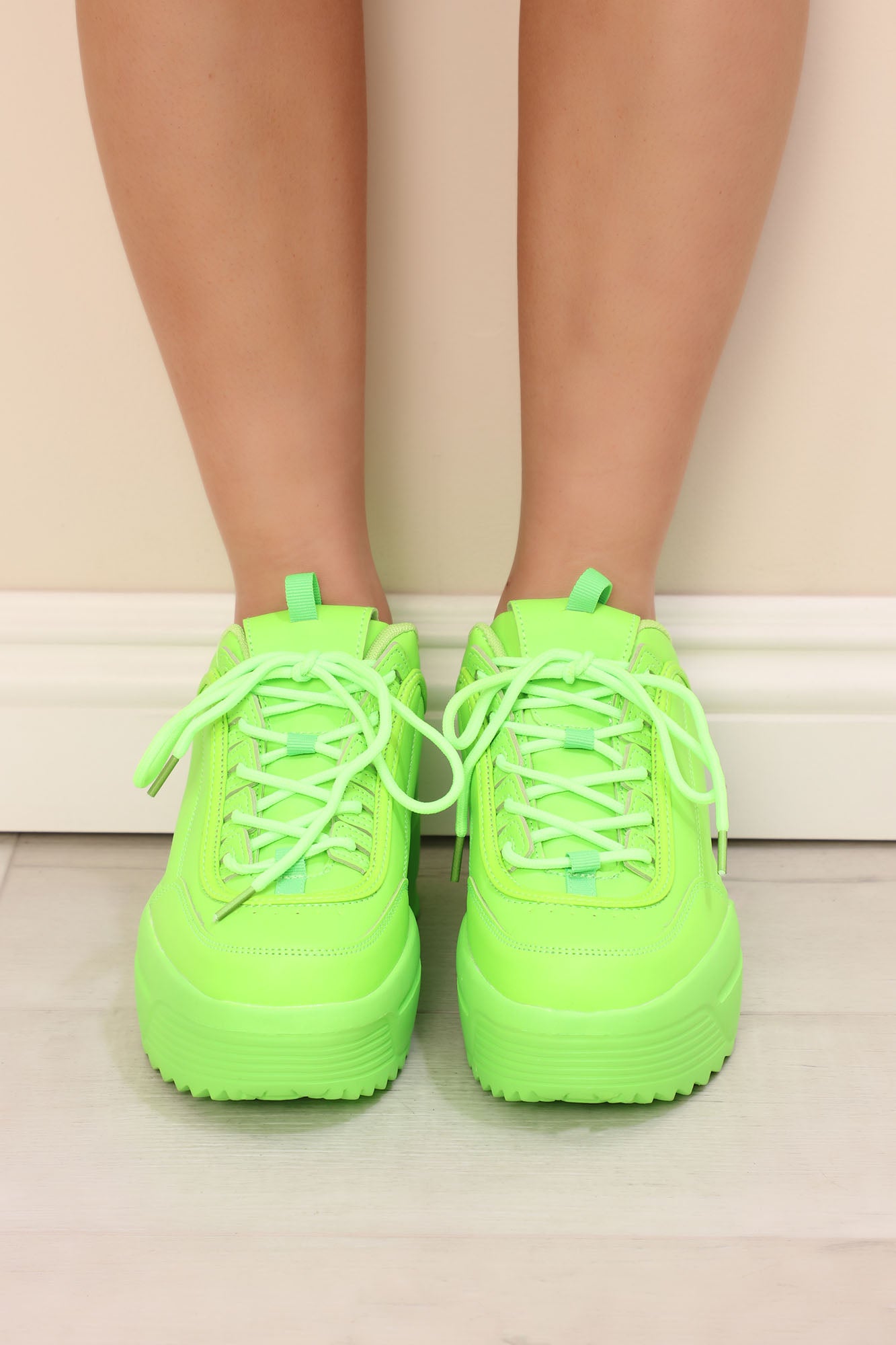 Dream Team Platform Sneakers Neon Green