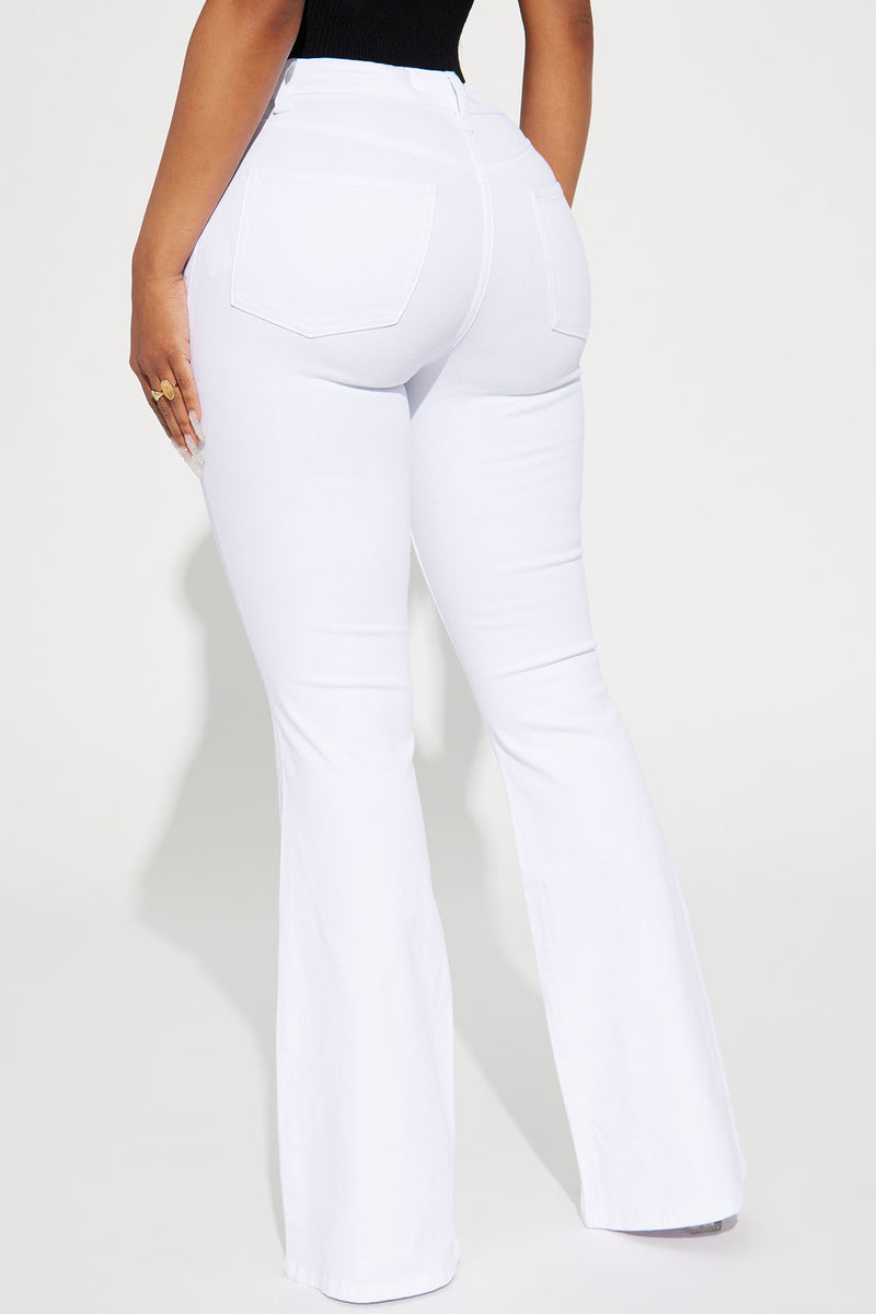 Slimming Flare Jeans - White | Fashion Nova, Jeans | Fashion Nova