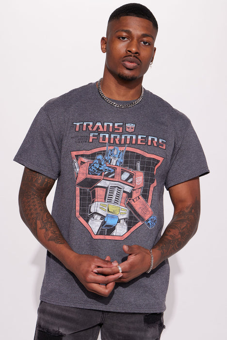 Transformers Optimus Prime Short Sleeve Tee Charcoal Fashion