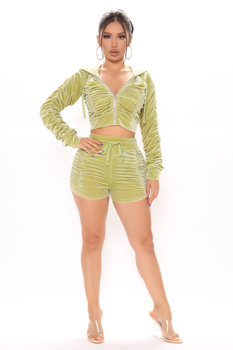Velvet booty shorts fashion sales nova