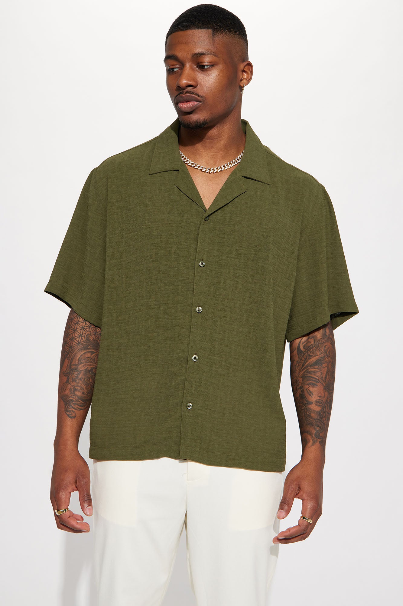Olive short sleeve hotsell shirt