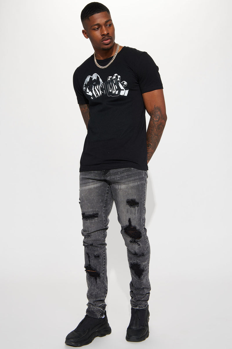 Up For It Stacked Skinny Jeans - Black Wash | Fashion Nova, Mens Jeans ...