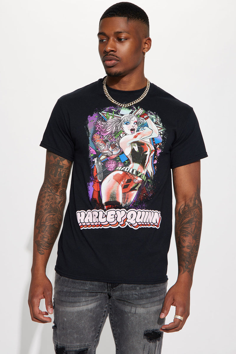 Harley Quinn Jump Short Sleeve Tee Black Fashion Nova, Mens Graphic