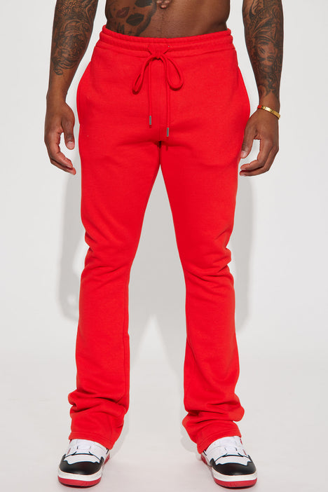 Mens red jogging best sale bottoms