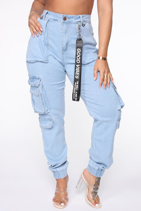Fashion nova deals denim joggers