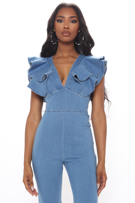 Jumpsuit shop denim dress