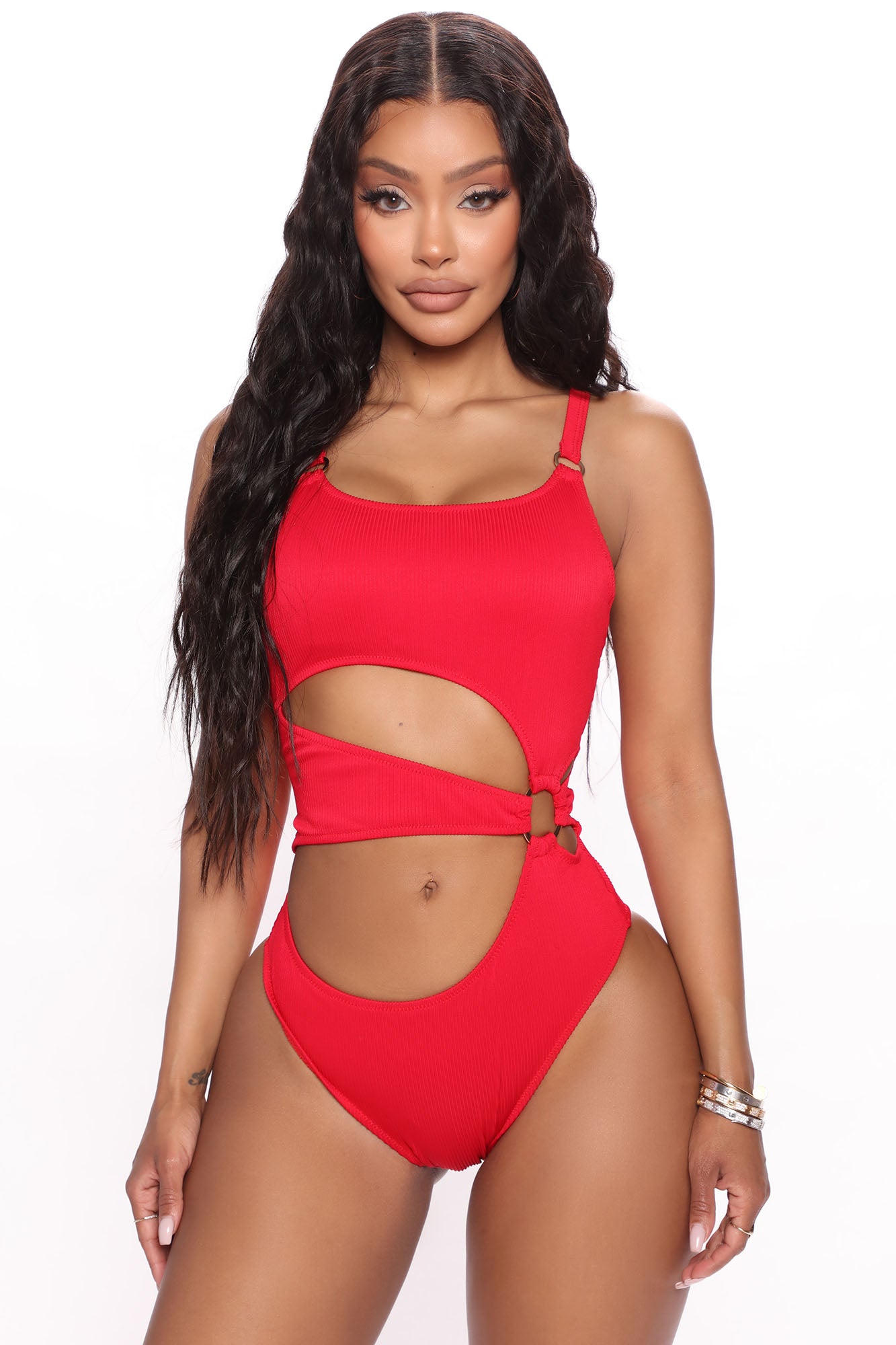 Fashion nova red bathing suit hot sale