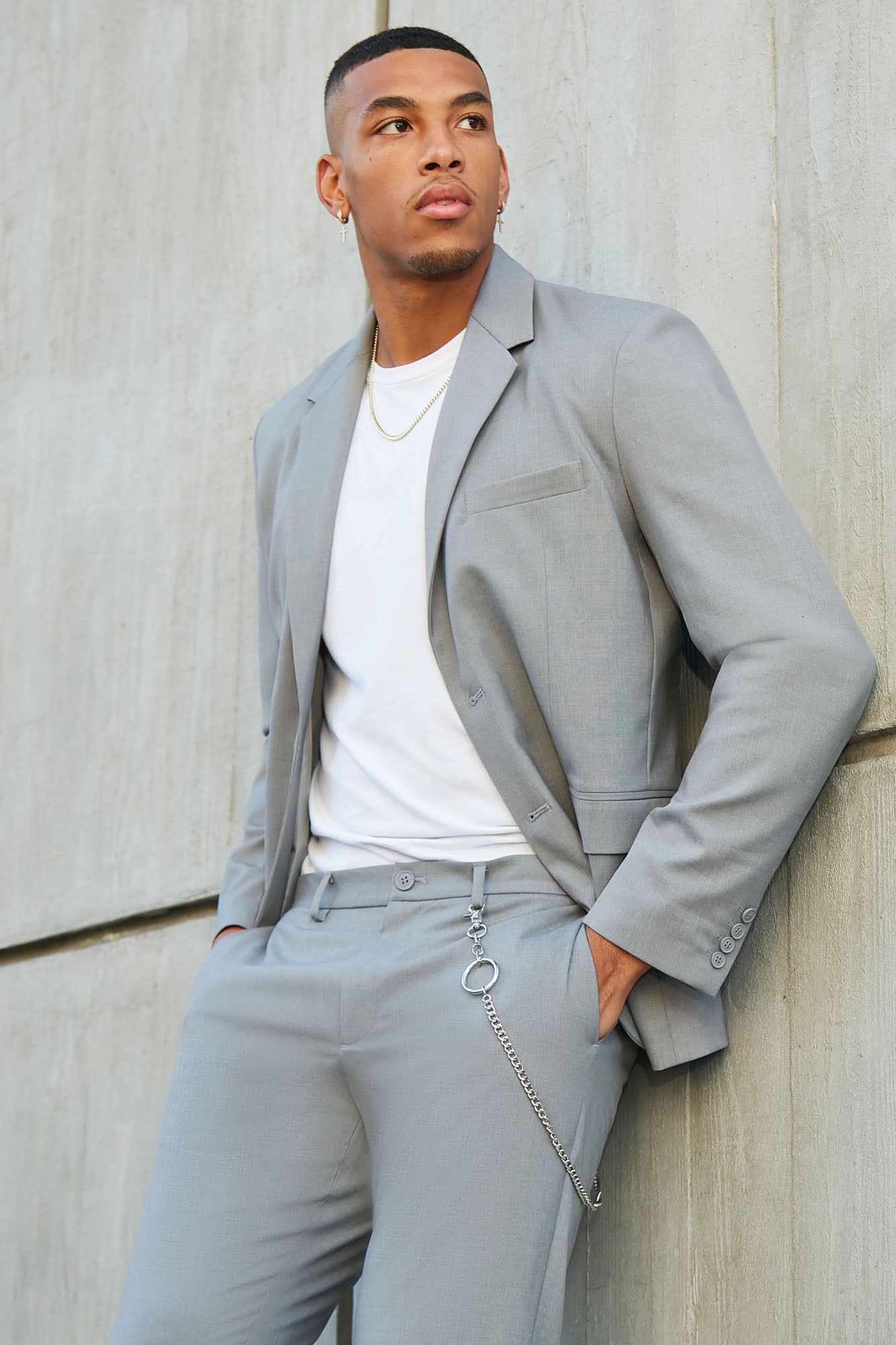 Mens grey clearance dress jacket
