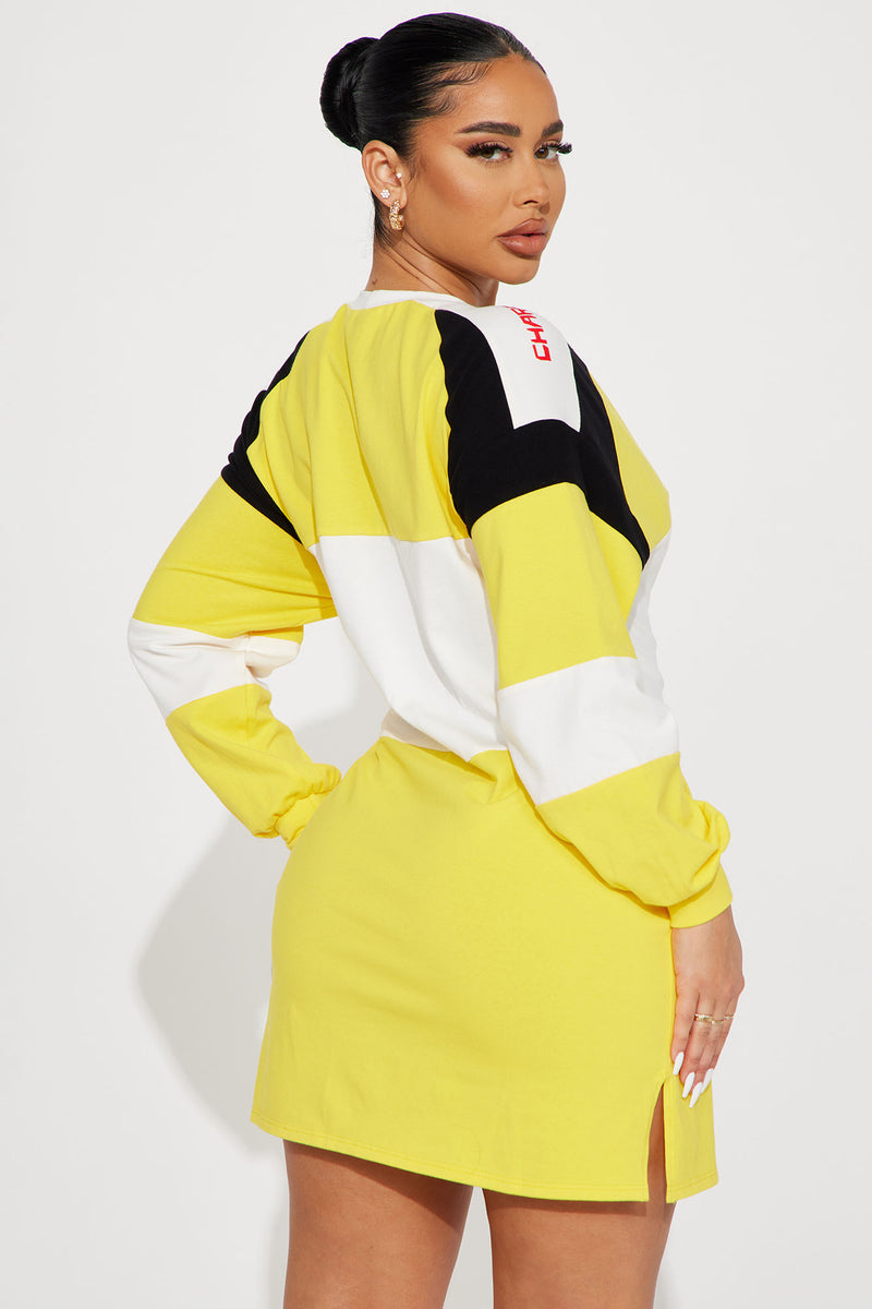 Riders For Life T-Shirt Dress - Yellow/combo | Fashion Nova, Dresses ...