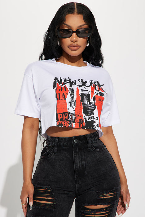 Get The Party Started Graphic Crop Top