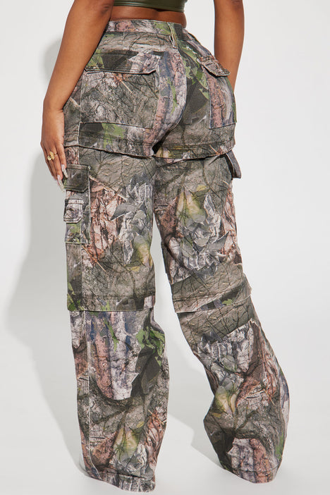 Women Camo Pants Cargo Trousers Cool Camouflage Pants Elastic