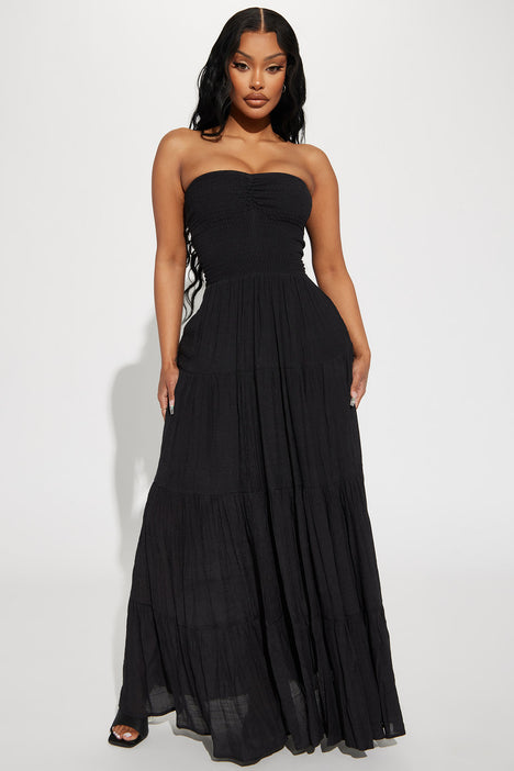 Almafi Coast Maxi Dress Black Fashion Nova Dresses Fashion Nova