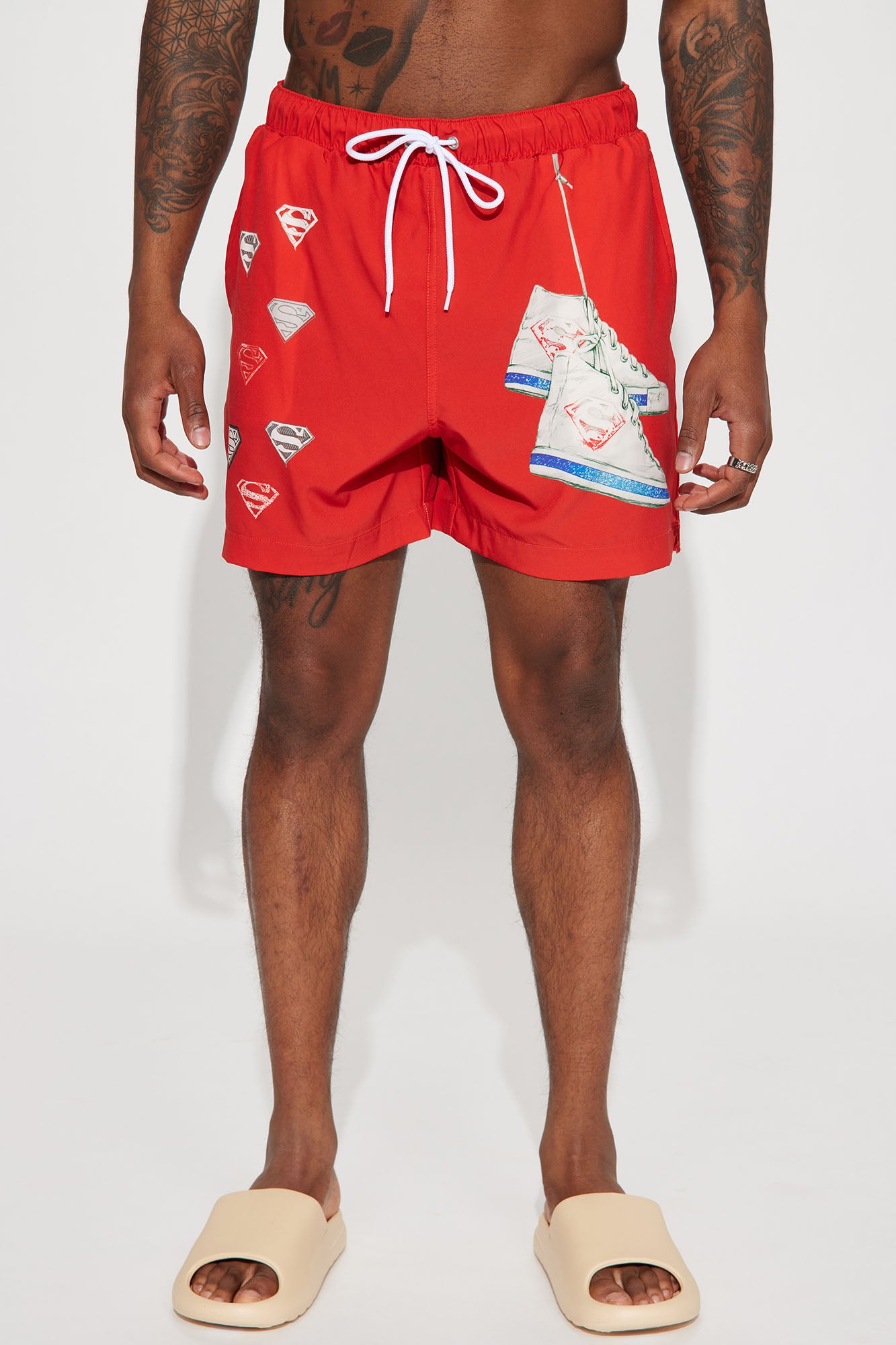 Mens superman swim trunks deals