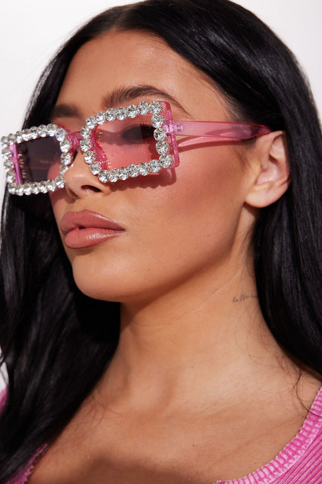 Pink Jeweled Sunglasses | Hot Topic