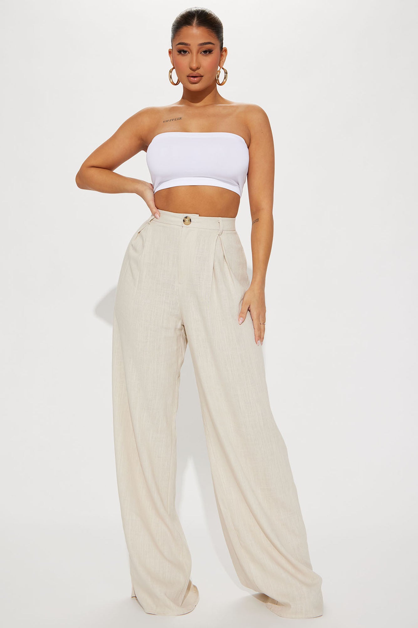 Cruise Wide Leg Trouser Oatmeal