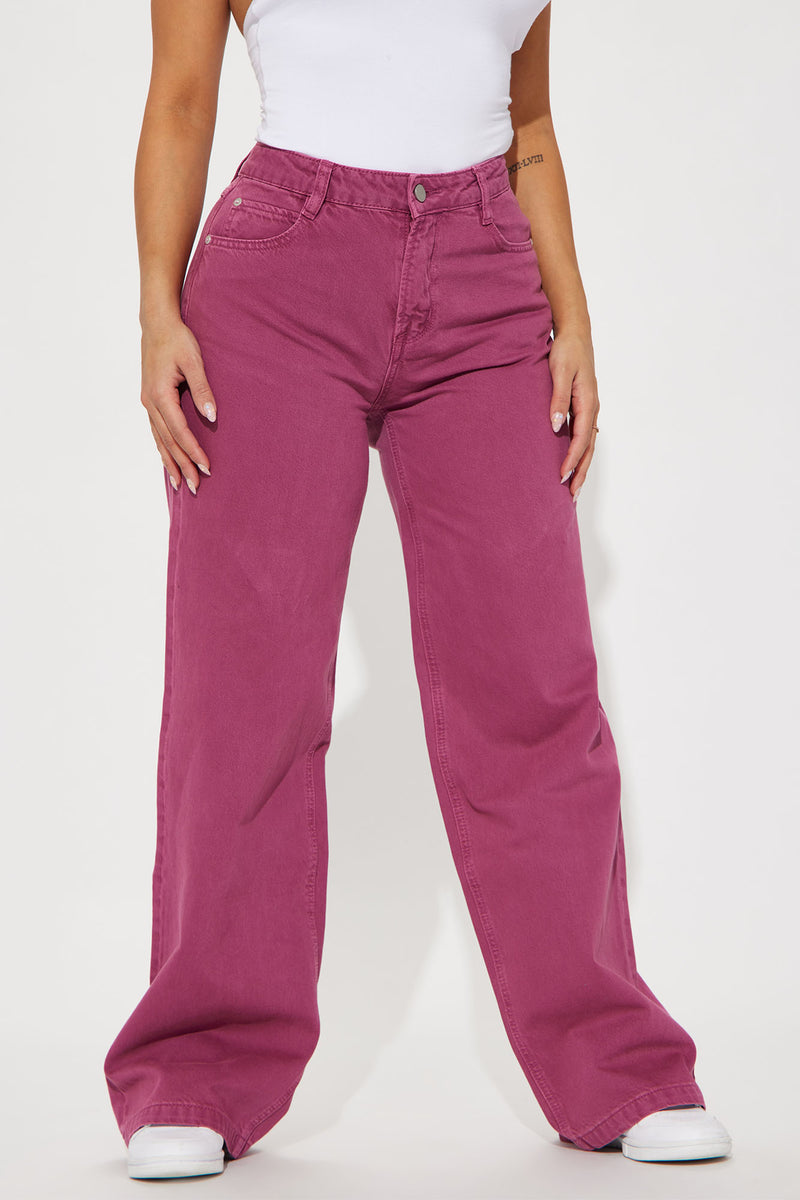 Tell Me More Non Stretch Wide Leg Jean - Purple | Fashion Nova, Jeans ...